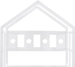 Merax Kinderbett Miki Hochbett Mit Leiter Und Schubladen, Inkl. Lattenrost Und Rausfallschutz, Hausbett 160x80cm Kinderhaus Jugendbett Spielbett Aus Massivholz, Weiß -Barbie Store 30e8b912958e009f21ce409a728b4a51