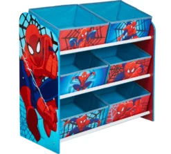 Worlds Appart Spider-Man - Regal Zur Spielzeugaufbewahrung Mit Sechs Kisten Für Kinder, 471SDR