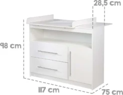 Roba Wickelkommode 'Maren', Mit Abnehmbarem Wickelansatz, Breit, 2 Schubladen, Wickelhöhe 90 Cm 12 Roba Wickelkommode 'Maren', Mit Abnehmbarem Wickelansatz, Breit, 2 Schubladen, Wickelhöhe 90 Cm -Barbie Store 325124ded44251c2ec7410bf97b379ec