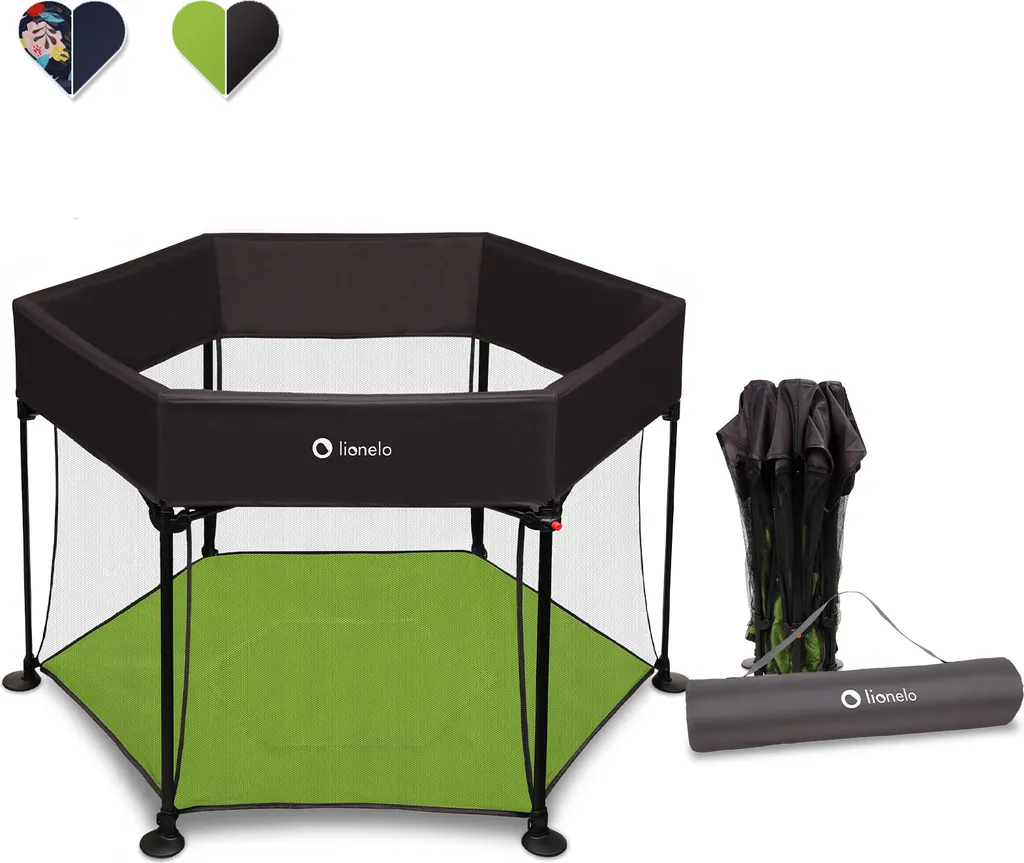 Lionelo Roel Laufstall Baby Bis Zu 15 Kg Großformat Sechseckige Form Grün 3 Lionelo Roel Laufstall Baby Bis Zu 15 Kg Großformat Sechseckige Form Grün