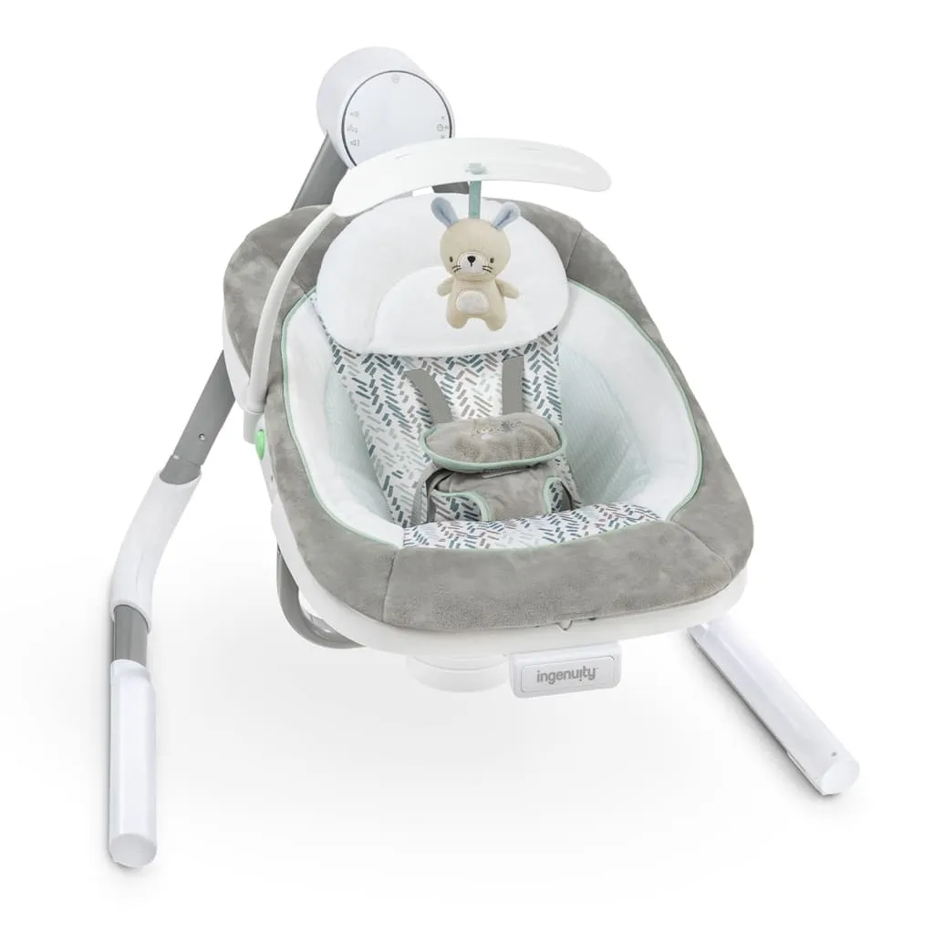 Ingenuity Baby Tragbare Schaukel AnyWay Sway PowerAdapt Dual-Direction, Spruce Babyschaukeln Wippen 8 Ingenuity Baby Tragbare Schaukel AnyWay Sway PowerAdapt Dual-Direction, Spruce Babyschaukeln Wippen – Bild 6