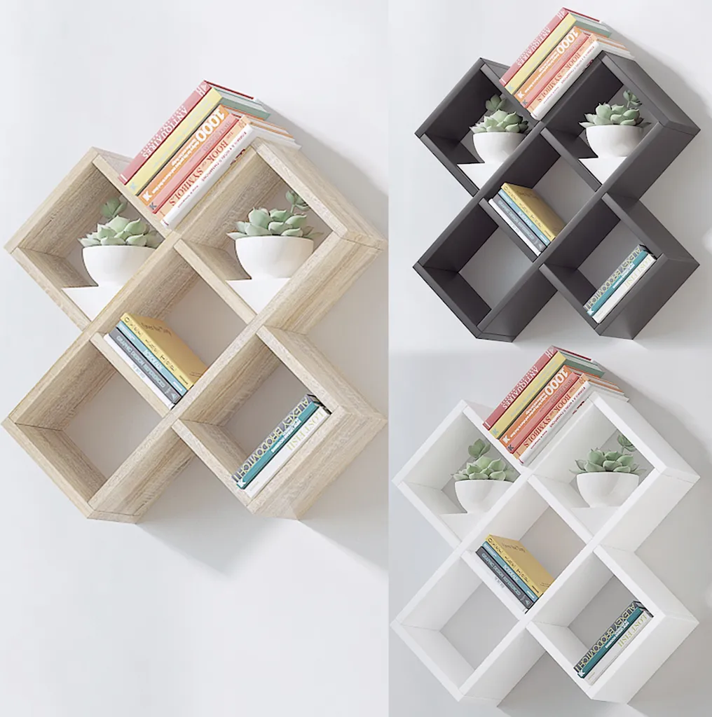 Paris Wandregal, CD Regal, DVD Regal, Bücherregal, Regal In Weiss, Schwarz, Sonoma Farbe , Farbe:Sonoma 3 Paris Wandregal, CD Regal, DVD Regal, Bücherregal, Regal In Weiss, Schwarz, Sonoma Farbe , Farbe:Sonoma