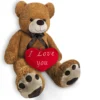 Monzana Teddybär Mit Herzkissen 50-175cm Braun Weich Dichtes Fell Schleife Tatzen Ich Liebe Dich Geschenk Valentinstag Plüschbär Kuscheltier Bär, Farbe:Hellbraun Mit Herzkissen 26cm, Größe:100cm -Barbie Store 383e642a8ee8fe8c589dc5e3b82ee27b