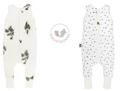 Sleepee Doppelseitiger Schlafsack Baby Mit Füßen Jungle Plant 1-2 Jahre 2.5 Tog Herbst Winter Weiß