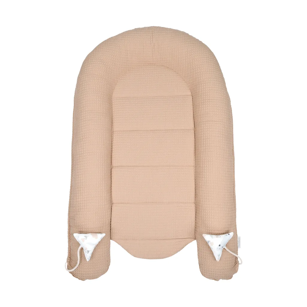 Babynestchen Set Neugeborene 90x50 Cm Waffelbaumwolle - Kuschelnest Baby Nestchen 5-teilig Kokon Eule Braun 9 Babynestchen Set Neugeborene 90x50 Cm Waffelbaumwolle - Kuschelnest Baby Nestchen 5-teilig Kokon Eule Braun – Bild 7