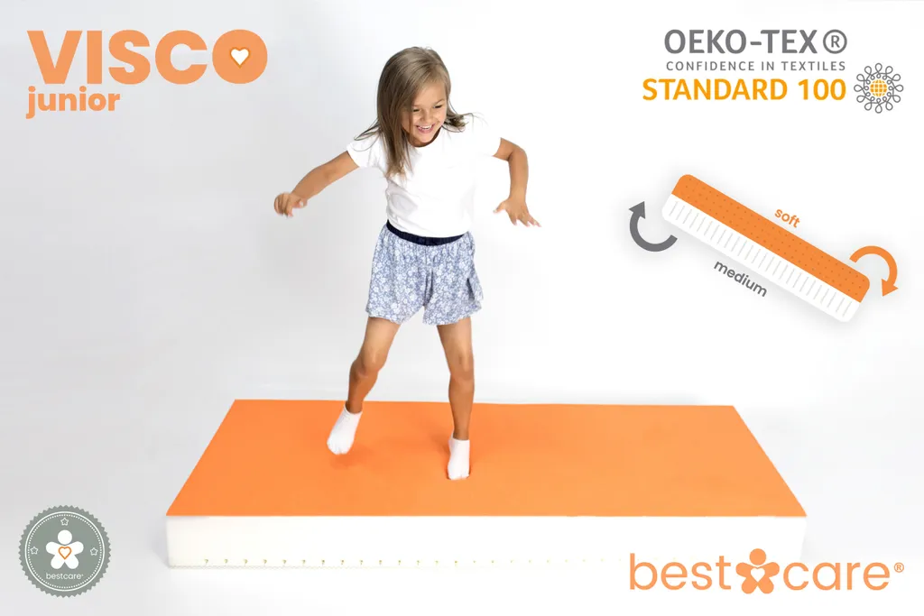 BestCare Visco Junior Kindermatratze Babymatratze Matratze Kaltschaummatratze 80x160 X13cm Viskoelastische Memory-Schaum Waschbarer Aloe Vera Bezug Standard 100 By 5 BestCare Visco Junior Kindermatratze Babymatratze Matratze Kaltschaummatratze 80x160 X13cm Viskoelastische Memory-Schaum Waschbarer Aloe Vera Bezug Standard 100 By – Bild 3