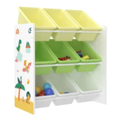 Kinderregal Muxía Mit 9 Aufbewahrungsboxen Spielzeugregal Mit Dinosaurier-Motiv Spielregal Weiß Grün Gelb Kinderzimmer Organizer 11 Kinderregal Muxía Mit 9 Aufbewahrungsboxen Spielzeugregal Mit Dinosaurier-Motiv Spielregal Weiß Grün Gelb Kinderzimmer Organizer -Barbie Store 39b35d1edbbc627a70fc772d925287a4