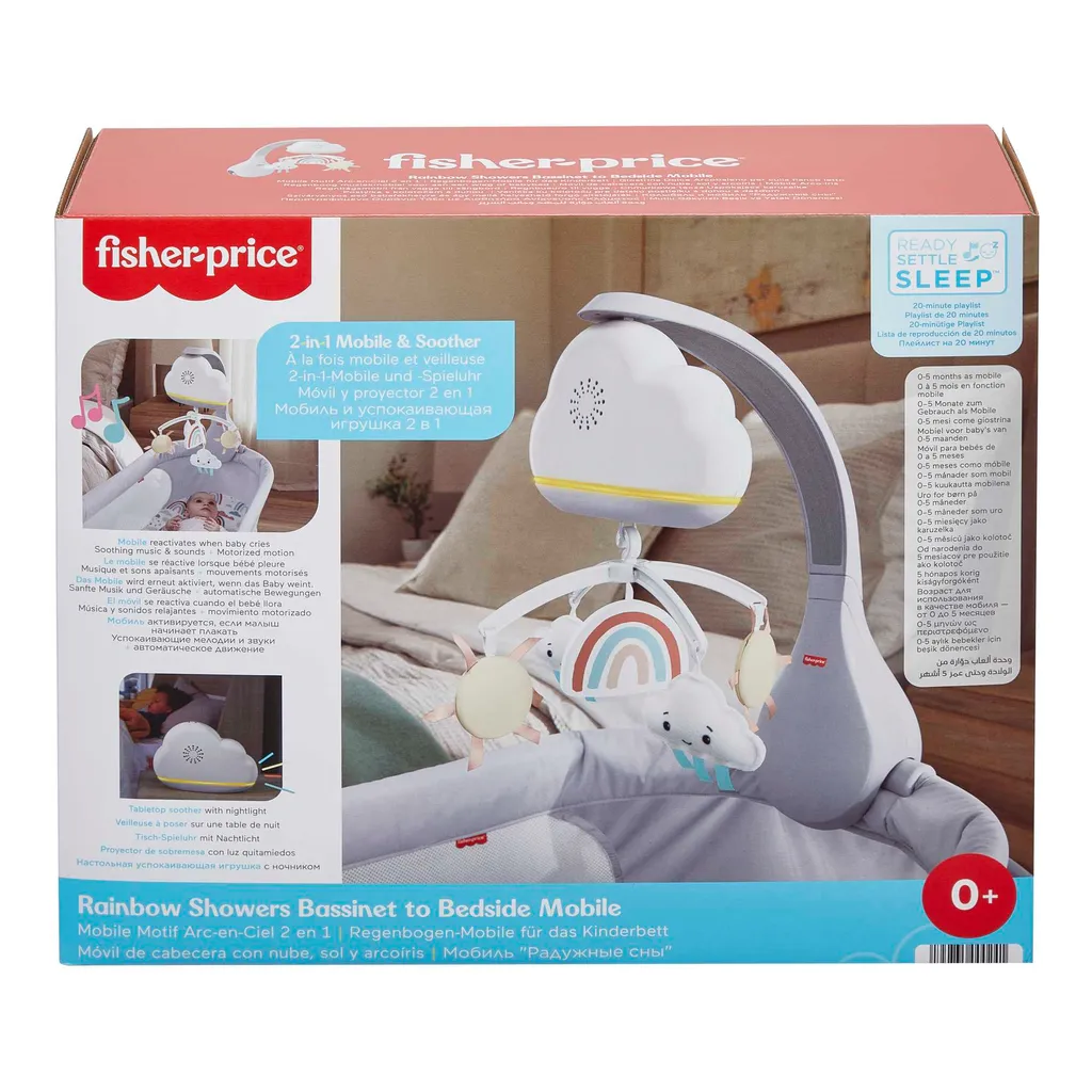 Fisher Price Fisher-Price Babybett Regenbogen Mobile & Spieluhr, Ab 0 M. 8 Fisher Price Fisher-Price Babybett Regenbogen Mobile & Spieluhr, Ab 0 M. – Bild 6