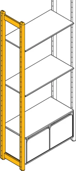 Maxi 2 Pfosten Inkl. Montagematerial Für Flexa Shelfie - Natur