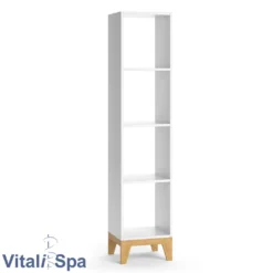 VitaliSpa Kinderregal Hochregal Würfelregal Malia Weiß Eiche Modern 35x160 Cm Kinderzimmer Regal Kindermöbel Ablage Fach Spielzeugaufbewahrung Spielzeugablage Kinderkleidung -Barbie Store 3b2e0f76b3e0211c9f0bf9a708605850