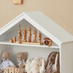 SoBuy KMB52-W Kinderregal Set 2-teilig Aufbewahrungsregal Für Kinder Spielzeugregal Bücherregal Mit Rollen Kinder Spielzeug-Organizer Regal Kinderzimmer Möbel BHT Ca.: 91x114x30cm -Barbie Store 3c0728fd530863a67a7ce1bc6787e7c6