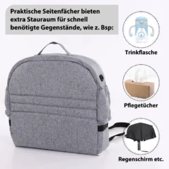 JOYCUTE - 2 In 1 Babynest, Reisebett Bzw. Reisetasche, Faltbare Krippe, Nestchen, Grau -Barbie Store 3d638e6e3b4df1370e09a6bbab736988