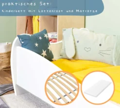 Alcube Kinderbett 70x140 Mit Matratze Lattenrost Und Rausfallschutz MDF MASSIVHOLZ Juniorbett Jugendbett - Weiß 13 Alcube Kinderbett 70x140 Mit Matratze Lattenrost Und Rausfallschutz MDF MASSIVHOLZ Juniorbett Jugendbett - Weiß -Barbie Store 3dc9cc20891e10402907bf60cec95625
