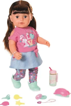 Zapf Creation Zapf 827185 BABY Born Soft Touch Sister Brünett 43 Cm