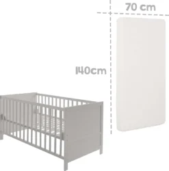 Roba Kombi-Kinderbett 'Sternenzauber Grau', 70 X 140 Cm, Taupe, 3-fach Verstellbar, Schlupfsprossen Umbaubar Zum Juniorbett -Barbie Store 40203ce5475860b8dd0715dc7bfe0a28