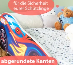 Alcube® Autobett 80x160 Mit LED-Beleuchtung PKW Burning Flame Mit Matratze Und Lattenrost Jugendbett Kinderbett 80x160 Cm - Blau -Barbie Store 4089a2ea3148677127628d0efeac59e7