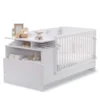 Cilek BABY Baumwolle Babybett Mitwachsend 70x110-70x140cm Weiß