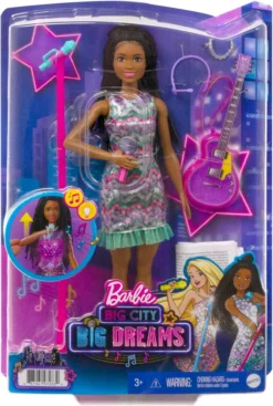 Barbie „Bühne Frei Für Große Träume“ Brooklyn Sängerin Puppe Mit Leuchtendem Kleid Und Musik Inkl. Zubehör -Barbie Store 442cb95f5aee98db26abdbe66e61fb4b