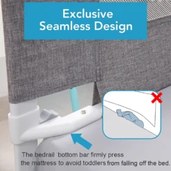 Zehnhase Bettgitter Länge 140 Cm 1 Seite Bettschutzgitter Kinderbettgitter Babybettgitter, Absturzsicherung Für Kinder, Baby, Grau -Barbie Store 44e8c2272d5474d66870f746e3f4b449