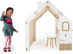 QUEST PVC Kinderspielhaus Aus Holz Mit Schreibtisch Und LED Beleuchtung Natural 11 QUEST PVC Kinderspielhaus Aus Holz Mit Schreibtisch Und LED Beleuchtung Natural -Barbie Store 455e5a01d798402b3fa20eccdd833f6b