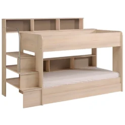 Etagenbett Bibop Akazie 90*200 Inkl Bettkasten + 2 Lattenrostplatten + Regale + Leiterpodest Kinderzimmer Spiel Hoch Doppel Stockbett -Barbie Store 484e0160a6211dee3b5e017532bb3411
