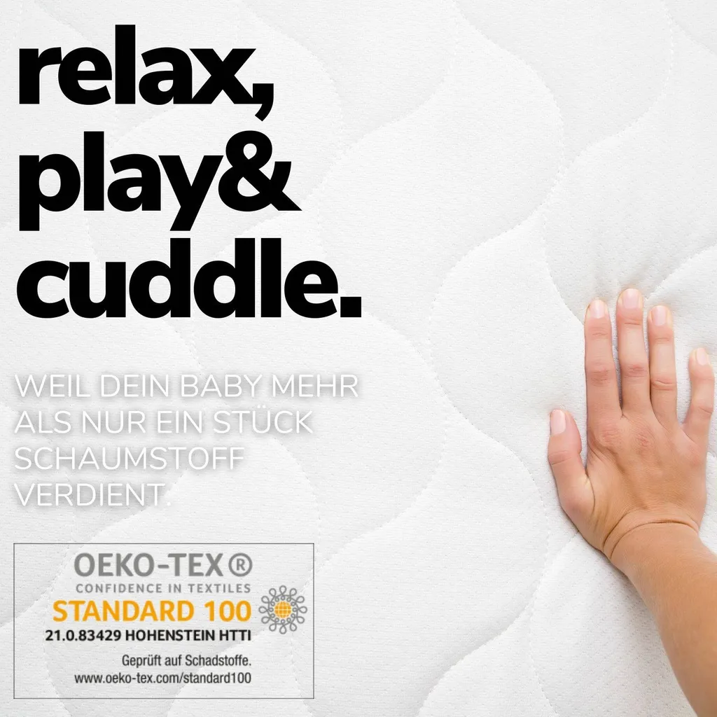 Sämann Laufgitter Basic 75x100 Cm Mit Matratze, Grau 8 Sämann Laufgitter Basic 75x100 Cm Mit Matratze, Grau – Bild 6