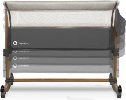 Lionelo Leonie 3in1 Kinderbett Babybett Beistellbett Wiege Zustellbett Matratze Grau -Barbie Store 4a27f93b73e72b7a8b4a8f51d89899b6