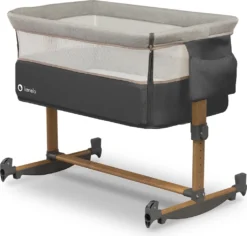 Lionelo Leonie 3in1 Kinderbett Babybett Beistellbett Wiege Zustellbett Matratze Grau