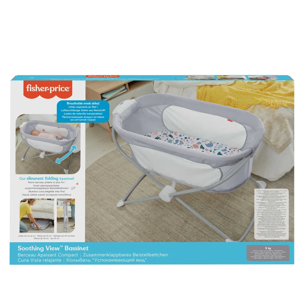 Fisher Price Fisher-Price 3-in-1 Zusammenklappbares Baby-Beistellbettchen, Reisebett & Wiege 8 Fisher Price Fisher-Price 3-in-1 Zusammenklappbares Baby-Beistellbettchen, Reisebett & Wiege – Bild 6