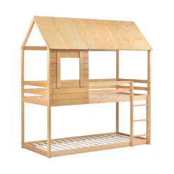 Merax Etagenbett 90x200cm Kinderbett Hochbetten Mit Dach, Leiter, Fenster Und Lattenrost, Doppelstockbett 2 Einzelbetten Für Kinderzimmer, Kiefernholz Rahmen, Eichenfarbe 20 Merax Etagenbett 90x200cm Kinderbett Hochbetten Mit Dach, Leiter, Fenster Und Lattenrost, Doppelstockbett 2 Einzelbetten Für Kinderzimmer, Kiefernholz Rahmen, Eichenfarbe -Barbie Store 4da7c011d28f6bc3895002978748a27f