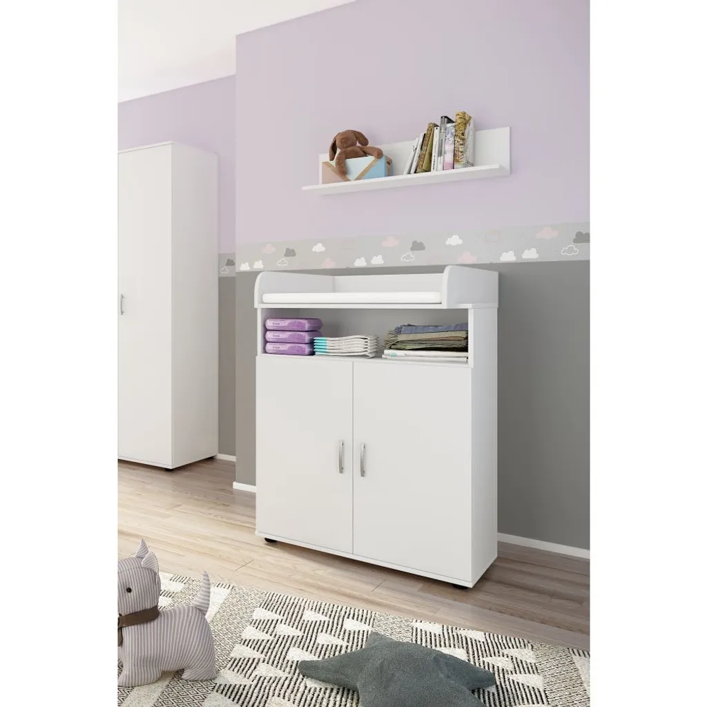 Nonjoo - Baby Zimmer Lunis Kommode Mit Wickelaufsatz Und Wandboard 7 Nonjoo - Baby Zimmer Lunis Kommode Mit Wickelaufsatz Und Wandboard – Bild 5