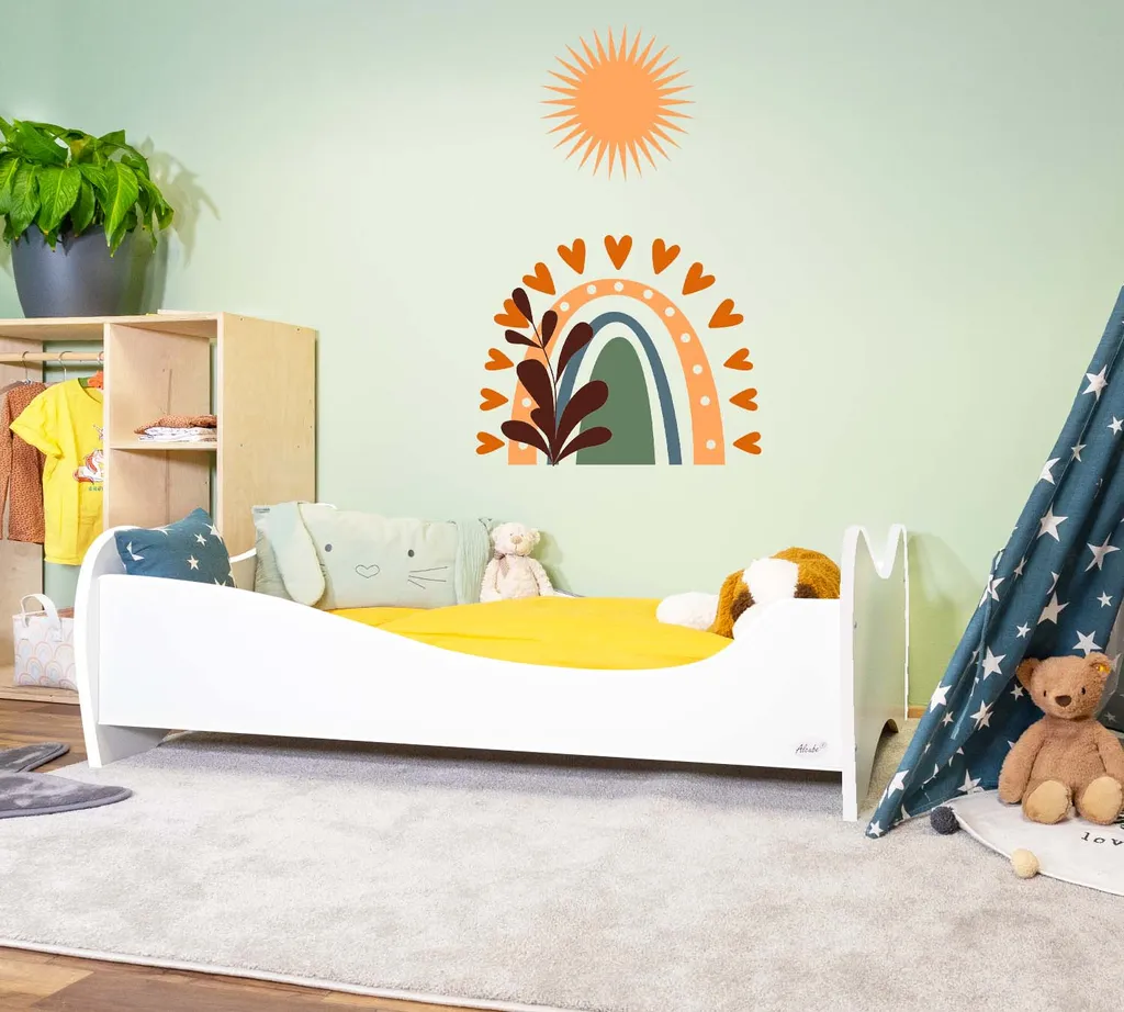 Alcube Kinderbett 70x140 Mit Matratze Lattenrost Und Rausfallschutz MDF MASSIVHOLZ Juniorbett Jugendbett - Weiß 3 Alcube Kinderbett 70x140 Mit Matratze Lattenrost Und Rausfallschutz MDF MASSIVHOLZ Juniorbett Jugendbett - Weiß