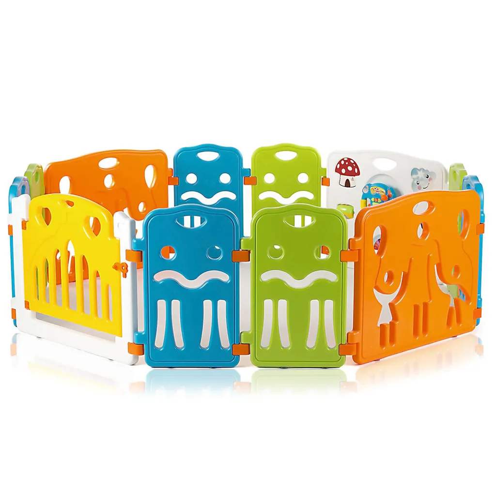 Baby Vivo Laufgitter Aus Kunststoff Mit Tür COLORS XL - Erweiterbar 8 Baby Vivo Laufgitter Aus Kunststoff Mit Tür COLORS XL - Erweiterbar – Bild 6