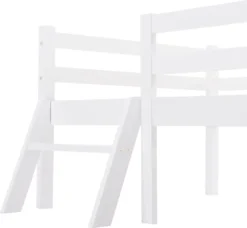 Merax Kinderbett Miki Hochbett Mit Leiter Und Schubladen, Inkl. Lattenrost Und Rausfallschutz, Hausbett 160x80cm Kinderhaus Jugendbett Spielbett Aus Massivholz, Weiß -Barbie Store 5079d9ab6c5e671a3c0add3b51e8dcb5