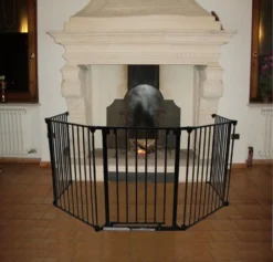 Baby Vivo Kaminschutzgitter / Absperrgitter 5+1 Mit Tür In Schwarz (5 Elemente Und Eine Tür) - PREMIUM -Barbie Store 522fb586e77742cdd42e4508aca66f8e