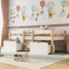 Merax Kinderbett 90x200cm Kinderhaus Hausbett Mit Rausfallschutz, Lattenrost & 2 Schubladen In Kiefer, Mädchen Jungen Bett, Weiß 1 Merax Kinderbett 90x200cm Kinderhaus Hausbett Mit Rausfallschutz, Lattenrost & 2 Schubladen In Kiefer, Mädchen Jungen Bett, Weiß -Barbie Store 53218d94196dfa7adb704118c2f0b49b