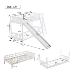 Merax Etagenbetten 90x200cm/90x200cm Hochbett Für 2 Kinder, Doppel Stockbett Teilbar Zu 2 Einzelbetten, Kinderbett Mit Rutsche Und Lattenrost, Weiß 21 Merax Etagenbetten 90x200cm/90x200cm Hochbett Für 2 Kinder, Doppel Stockbett Teilbar Zu 2 Einzelbetten, Kinderbett Mit Rutsche Und Lattenrost, Weiß -Barbie Store 5375368244a58b537b133e59a057d265