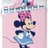 Disney Baby Kinder Bettwäsche Minnie Mouse Rosa Punkte 135x100 60x40