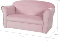 Roba Kindersofa „Lil Sofa“ Mit Armlehnen, Bequeme Kindercouch Mit Rosa Samtstoff Bezogen -Barbie Store 55d3aea7b6785fd7279d3ddd845fe7c2