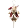 Steiff 007262 Santa Maus Ornament, Plüsch, 12 Cm, Beige
