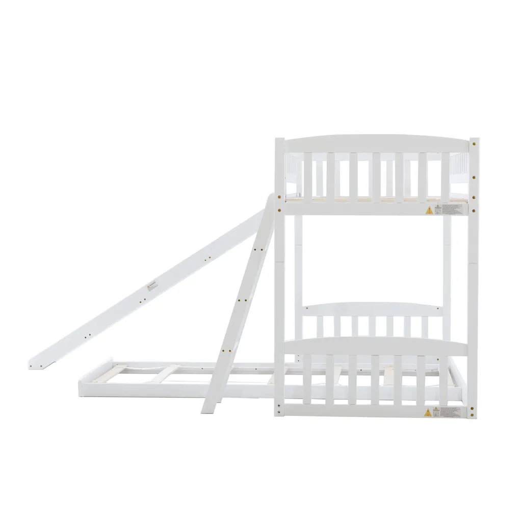 Merax Etagenbetten 90x200cm/90x200cm Hochbett Für 2 Kinder, Doppel Stockbett Teilbar Zu 2 Einzelbetten, Kinderbett Mit Rutsche Und Lattenrost, Weiß 15 Merax Etagenbetten 90x200cm/90x200cm Hochbett Für 2 Kinder, Doppel Stockbett Teilbar Zu 2 Einzelbetten, Kinderbett Mit Rutsche Und Lattenrost, Weiß – Bild 13