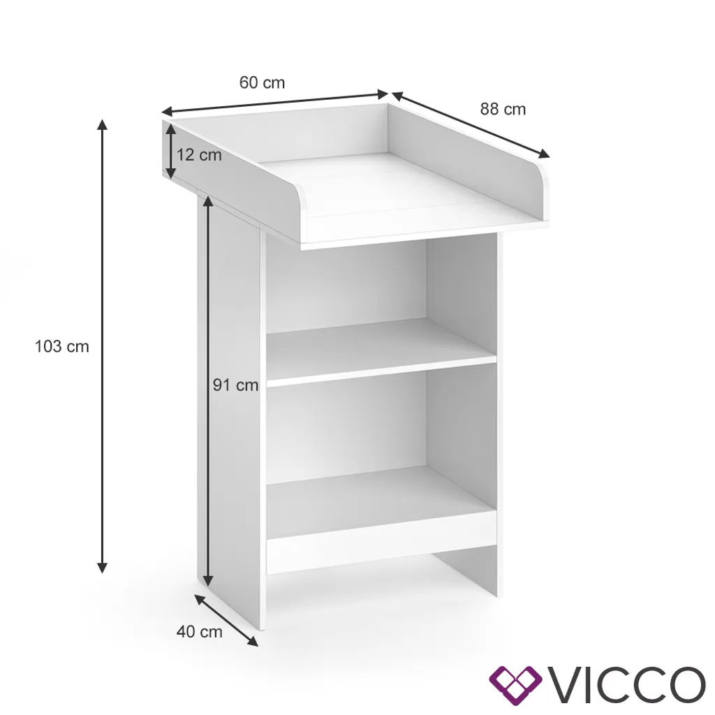 Vicco Wickeltisch Leo Weiß 60 X 103 X 88 Cm Holzwerkstoff 5 Vicco Wickeltisch Leo Weiß 60 X 103 X 88 Cm Holzwerkstoff – Bild 3