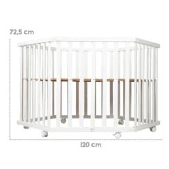 Roba Laufgitter 'miffy®', 6-eckig, 3-fach Höhenverstellbar, Inkl. Schutzeinlage & Bremsrollen, Weiß -Barbie Store 597f7519aec4a8efbb4e7482d2d27422