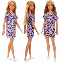 Barbie Chic Puppe, Lila Kleid Mit Herzdruck, Weiße Sneaker -Barbie Store 5aed2c23b02974d092648285ac992c14