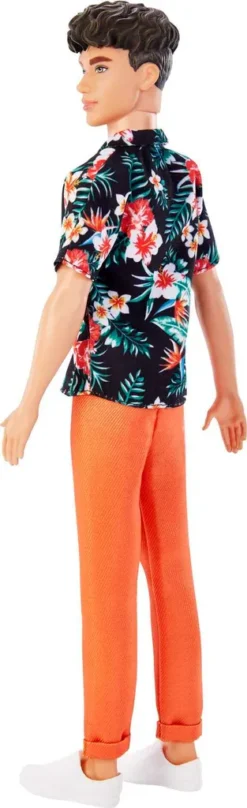 Barbie Ken Fashionistas-Puppe , Kurze Braune Haare, Hawaiihemd Mit Blumenmuster, Orangefarbene, Umgekrempelte Hose, Weiße Schuhe Zum Hineinschlüpfen, Für Kinder Von 3 Bis 8 Jahren -Barbie Store 5b5bf3afc106a1c668a34461ed25bd92