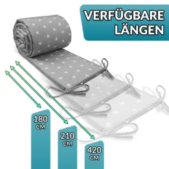 Bettumrandung Babybett Nestchen Umrandungen - Babynest Kopfschutz Für Baby Beistellbett Gitterbett 420 Cm GRAU 11 Bettumrandung Babybett Nestchen Umrandungen - Babynest Kopfschutz Für Baby Beistellbett Gitterbett 420 Cm GRAU -Barbie Store 5c53bfa2a4d8909939b3191a9a77ee96