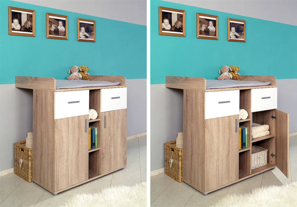 Babyzimmer ELISA 1 In Eiche Sonoma / Weiß 5 Babyzimmer ELISA 1 In Eiche Sonoma / Weiß – Bild 3