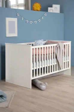 Roba Kombi-Kinderbett 'Sylt', 70x140 Cm, Weiß, Höhenverstellbar, 3 Schlupfsprossen, Umbaubar -Barbie Store 5fc590bfd1be5a3c9914e8df9babf2ce