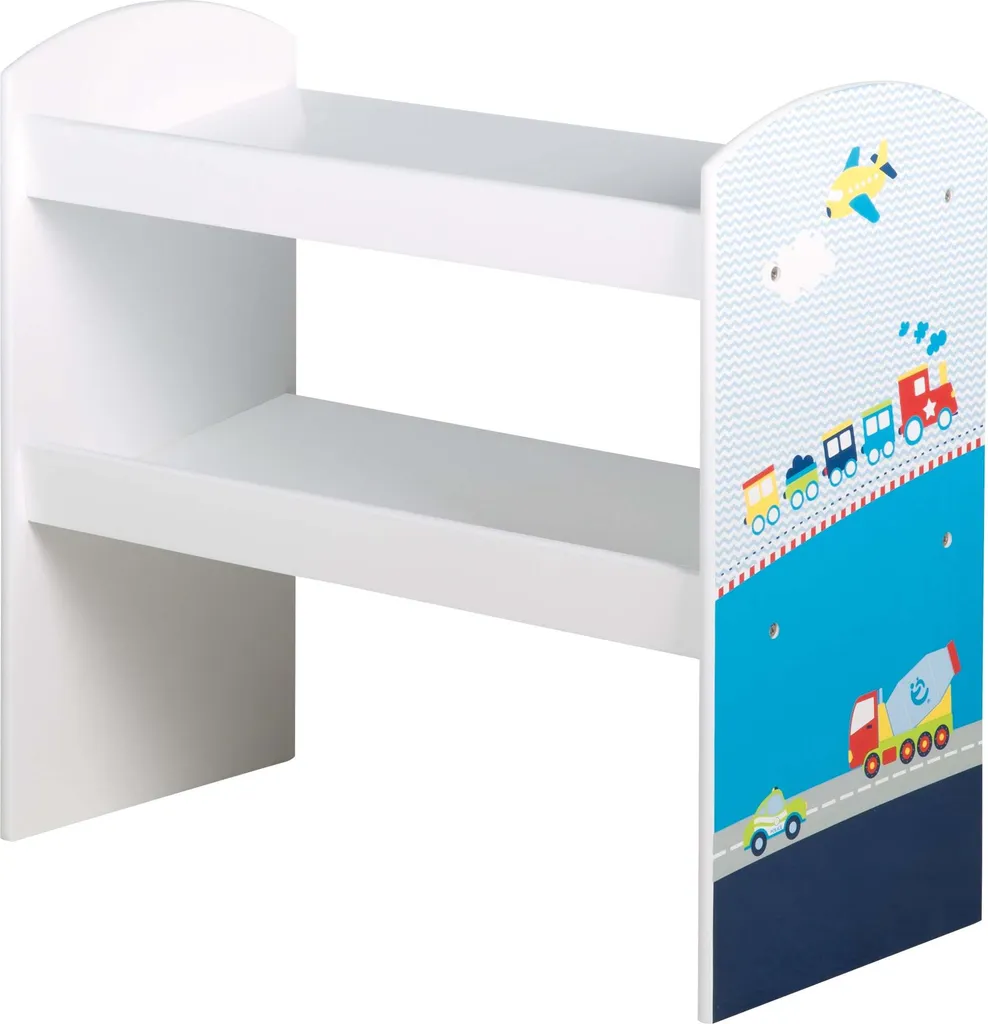 Roba Spielregal 'Rennfahrer', Spielzeug- & Aufbewahrungs-Regal, Inkl. 5 Stoffboxen, Auto Blau 4 Roba Spielregal 'Rennfahrer', Spielzeug- & Aufbewahrungs-Regal, Inkl. 5 Stoffboxen, Auto Blau – Bild 2