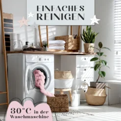 MASCHKY | Bettschlange Geflochten – Bettumrandung Babybett 2m Rosa – Weiches Nestchen Baby + Wäschenetz – Babybett Umrandungen + Tragetasche -Barbie Store 605058a179bb5160c32b9ebf489e6e44